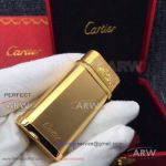 ARW 1:1 Perfect Replica 2019 New Style Cartier Classic Fusion Yellow Gold Lighter Cartier 316L All Gold Jet Lighter